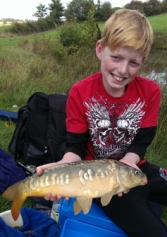 Young Hayden Sharp in amongst the carp again at Alvechurch 1. Method feeder to the island accounted for around a dozen carp and a small perch on 6/9/14.
